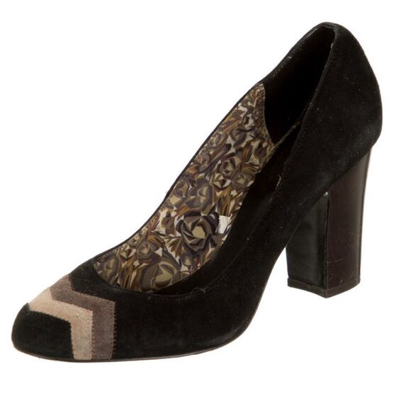 EUC Missoni x Target Suede Black Block Heel 8 - Picture 1 of 3